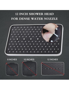 Combo de Ducha Filtrada BSTKEECL 12" Lluvia + Mano 5 Configuraciones 2