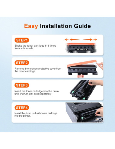 Cartucho de Tóner TN830XL Negro LEMERO UTRUST - 4 Unidades