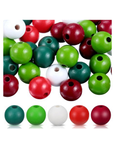 Jetec 160 Piezas Perlas de Madera Coloridas 16mm para Manualidades