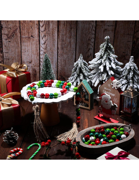 Jetec 160 Piezas Perlas de Madera Coloridas 16mm para Manualidades