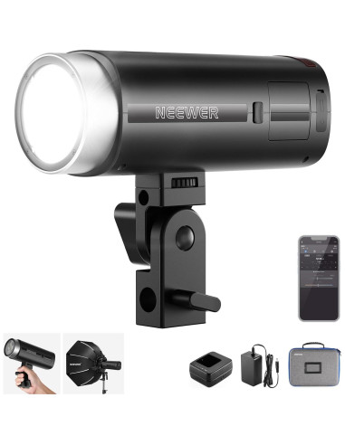 Kit de Luz de Video LED NEEWER AP150C 150W RGB con Flash Q200