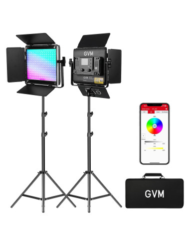 GVM 800D RGB LED Luz de Video Bi-Color 3200K-5600K
