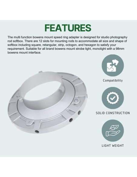 Anillo de velocidad Fotoconic para flash Bowens S