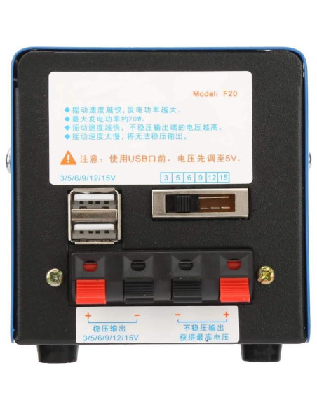 Generador de Manivela USB Ejoyous 20W Portátil para Camping