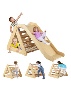 Gimnasio de Escalada 4 en 1 Costzon para Niños Beige