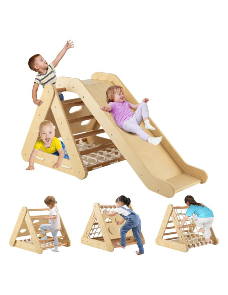 Gimnasio de Escalada 4 en 1 Costzon para Niños Beige