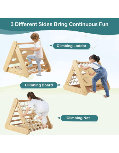 Gimnasio de Escalada 4 en 1 Costzon para Niños Beige