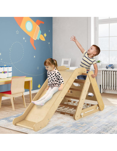 Gimnasio de Escalada 4 en 1 Costzon para Niños Beige
