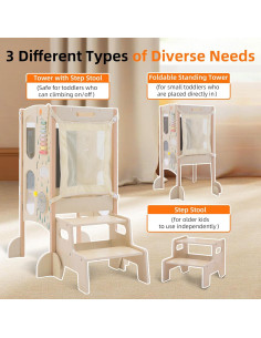 Torre de Aprendizaje Plegable OgiOgi para Niños con Pizarra 2