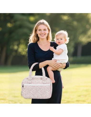 Bolsa para Bomba de Pecho Portátil Rosa - Compatible Elvie, Willow, Momcozy