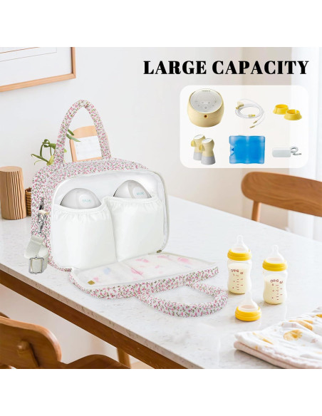 Bolsa para Bomba de Pecho Portátil Rosa - Compatible Elvie, Willow, Momcozy