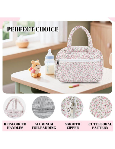 Bolsa para Bomba de Pecho Portátil Rosa - Compatible Elvie, Willow, Momcozy
