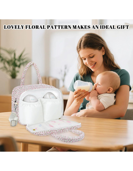 Bolsa para Bomba de Pecho Portátil Rosa - Compatible Elvie, Willow, Momcozy