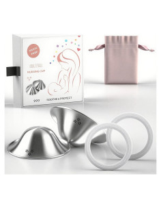 Tazas de enfermería de plata 999 para mamás lactantes X-Large