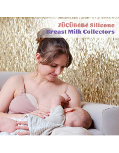 Colector de Leche Materna Silicona ZÜCÜBÉBÉ 100ml 2 Unidades 2