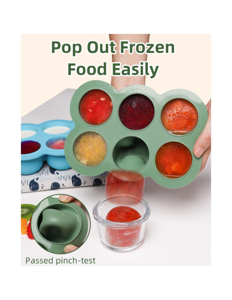 Bandeja de Congelación Silicona Bebé btrfe 6x3oz (170g) Verde