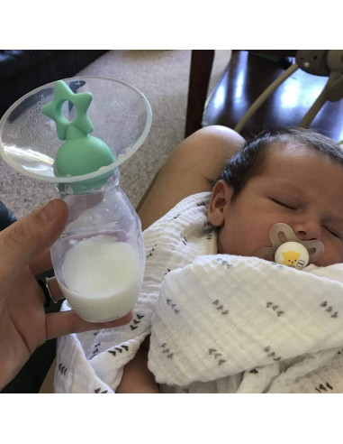 Bomba de Pecho Manual BumbleBee Silicona 118ml 2 Tapas