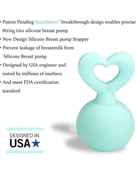 Bomba de Pecho Manual BumbleBee Silicona 118ml 2 Tapas