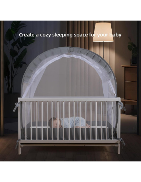 Carpa para Cuna Lazyzzzz Gris Plegable 139.7x68.6 cm