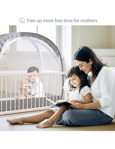 Carpa para Cuna Lazyzzzz Gris Plegable 139.7x68.6 cm