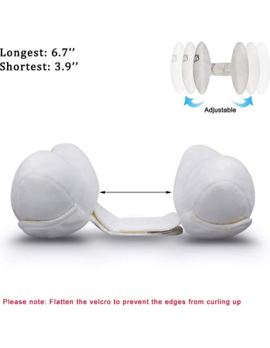 Almohada de Cabeza y Cuello Suave Inchant para Bebés - Ajustable, Blanca