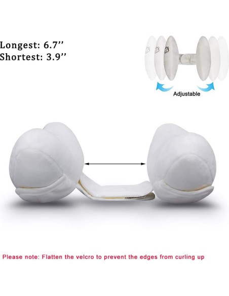 Almohada de Cabeza y Cuello Suave Inchant para Bebés - Ajustable, Blanca