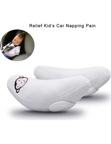 Almohada de Cabeza y Cuello Suave Inchant para Bebés - Ajustable, Blanca