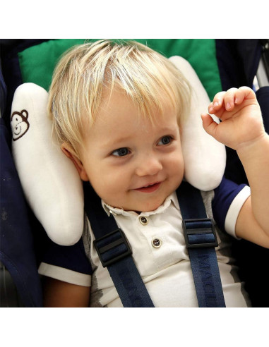 Almohada de Cabeza y Cuello Suave Inchant para Bebés - Ajustable, Blanca