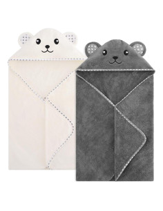 Toalla con Capucha URSEORY para Bebé 79x79 cm 2 Piezas Panda