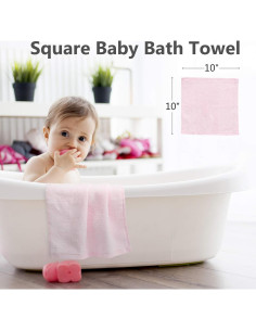 Toallitas para Bebé BESSLEE 6 Piezas 25.4cm Suaves y Absorbentes 2