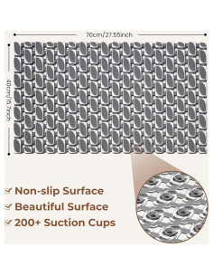 Alfombrilla Antideslizante PuoWeo 65x40 cm para Baño 2