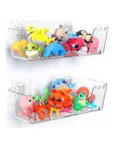 Organizador de Juguetes de Baño JNDETOP 2 Paquetes Transparente