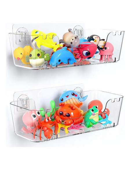 Organizador de Juguetes de Baño JNDETOP 2 Paquetes Transparente