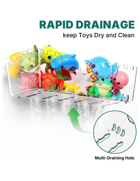 Organizador de Juguetes de Baño JNDETOP 2 Paquetes Transparente