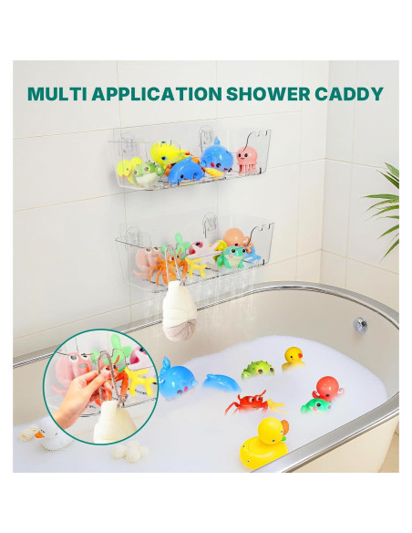 Organizador de Juguetes de Baño JNDETOP 2 Paquetes Transparente