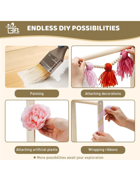 Canasta de Madera para Baby Shower GiftAmaz - Cuna 40.9x31.8x55.9cm