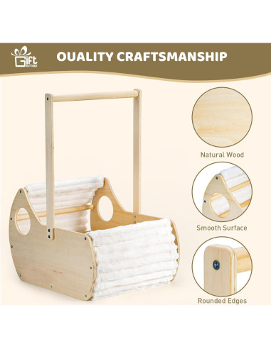 Canasta de Madera para Baby Shower GiftAmaz - Cuna 40.9x31.8x55.9cm
