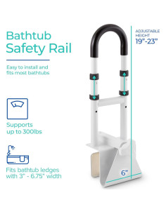 Barra de Agarre Ajustable Innovaciones Modernas para Bañera 136kg 2