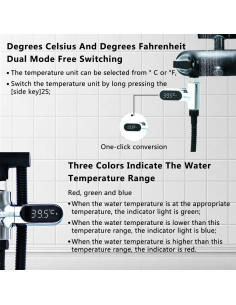 Termómetro de Ducha Digital LED TourKing WYX-YHY-04 0-100C 2