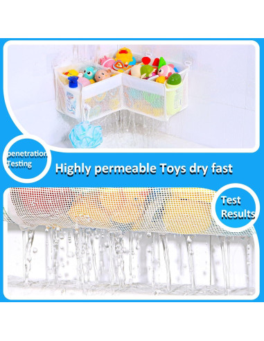 Organizador de Juguetes de Baño KPH 3 Compartimentos Blanco