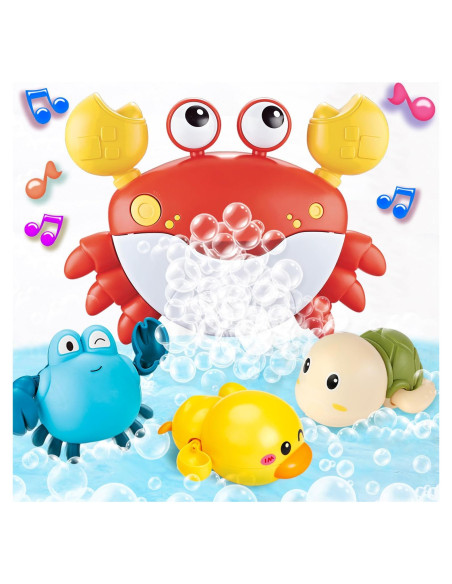 Juguetes de baño de burbujas 8818A con música y 3 juguetes