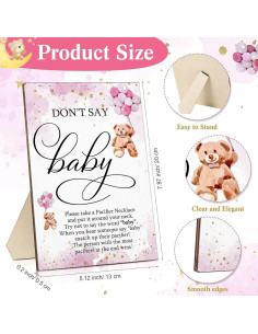 Juego de Baby Shower Wesiti 51 Piezas Rosa con Chupetes 2