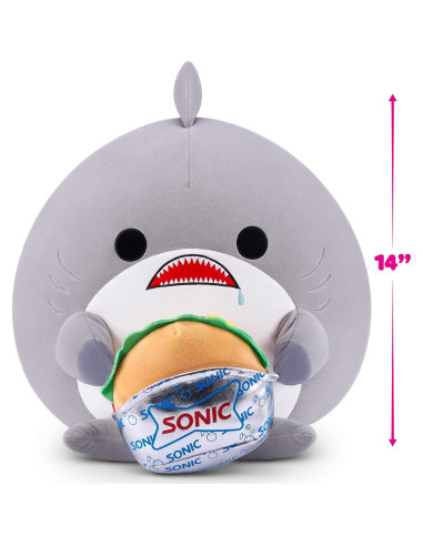 Peluche Snackles ZURU 35 cm Tiburón y Sonic Burger