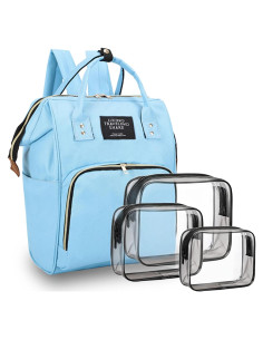 Mochila de Pañales Timberer Azul Claro con Bolsillos Organizadores