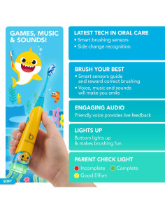BriteBrush Cepillo de Dientes Inteligente Baby Shark 2