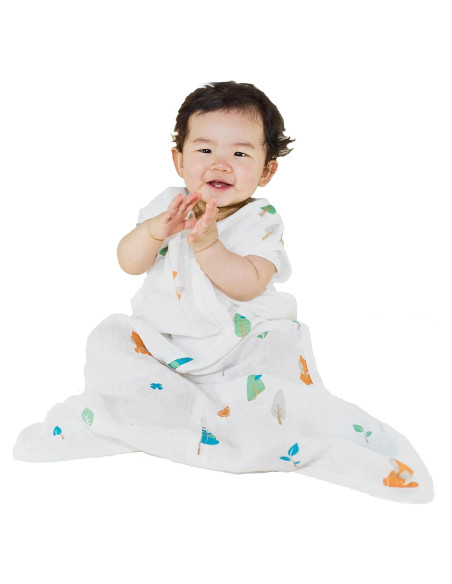 Saco de dormir de algodón muselina XL Bosque 0.5 Tog unisex