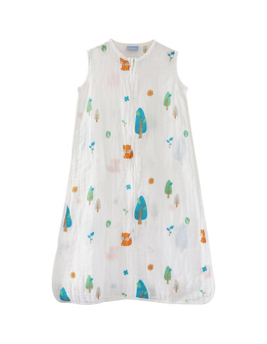 Saco de dormir de algodón muselina XL Bosque 0.5 Tog unisex