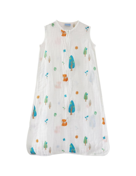 Saco de dormir de algodón muselina XL Bosque 0.5 Tog unisex