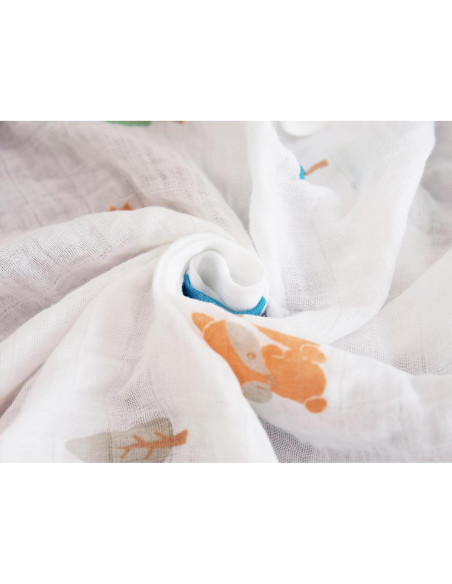 Saco de dormir de algodón muselina XL Bosque 0.5 Tog unisex