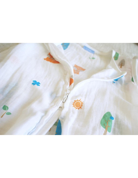 Saco de dormir de algodón muselina XL Bosque 0.5 Tog unisex